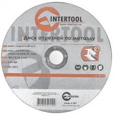 Диск отрезной по металлу 180x2.0x22.2мм INTERTOOL CT-4014
