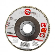 Диск шлифовальный лепестковый 115x22 мм, зерно K40 INTERTOOL BT-0104