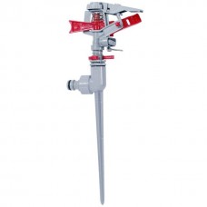 Дождеватель пульсирующий с полной/частичной зоной полива на костыле, круг/сектор полива до 12 м, Zinc alloy INTERTOOL GE-0056