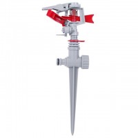 Дождеватель пульсирующий с полной/частичной зоной полива на костыле, круг/сектор полива до 12 м, PP, ABS INTERTOOL GE-0051