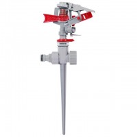 Дождеватель пульсирующий с полной или частичной зоной полива на костыле, круг/сектор полива до 12м Brass, Zinc alloy INTERTOOL GE-0053