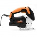 Электролобзик, 800 Вт, 800-3000 ход/мин, угол 90-45, гл.распила 80 мм, визуализация линии реза INTERTOOL WT-0480