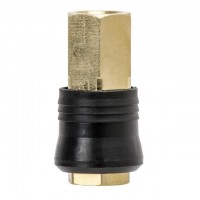 Быстроразъемное соединение с внутренней резьбой 1/4", латунь INTERTOOL PT-1814 Быстроразъемное соединение с внутренней резьбой 1/4", латунь INTERTOOL PT-1814