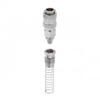 Быстроразъемное соединение с пружиной для спиральных и прямых шлангов 8х12 мм INTERTOOL PT-1832