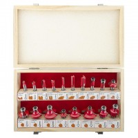 Набор фрез по дереву, 18 шт. INTERTOOL HT-0073