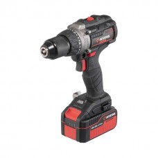 Дрель-шуруповерт аккумуляторная ударная с бесщеточным двигателем 20 В, 100 Нм, 0-410/0-1800 об/мин, 2-13 мм, литий-ион, 4.0 Ач, ЗУ 4А, кейс INTERTOOL WT-0361