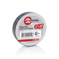 Лента изоляционная 0,15 мм x 17 мм x 20 м черная INTERTOOL IT-0021