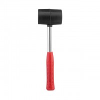 Киянка резиновая 450 г. 65 мм, черная резина, металлич. ручка INTERTOOL HT-0231