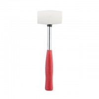 Киянка резиновая 225 г. 40 мм, белая резина, металлич. ручка INTERTOOL HT-0234