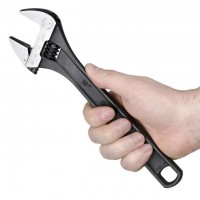 Ключ разводной 250мм, Cr-V, черный, фосфатированный, INTERTOOL XT-0060