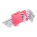Набор Г-образных ключей TORX с отверстием 9 шт., Т10-Т50, Cr-V INTERTOOL HT-0604