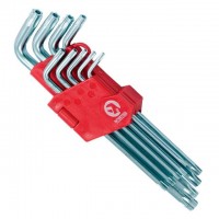 Набор Г-образных ключей TORX с отверстием 9 шт, Т10-Т50, Cr-V, Big INTERTOOL HT-0606 Набор Г-образных ключей TORX с отверстием 9 шт, Т10-Т50, Cr-V, Big INTERTOOL HT-0606