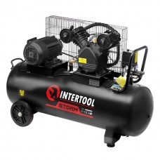 Компрессор 100 л, 3 кВт, 380 В, 8 атм, 500 л/мин, 2 цилиндра INTERTOOL PT-0013