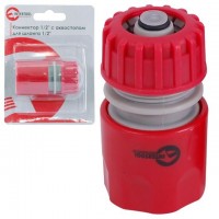 Конектор 1/2" с аквастопом для шланга 1/2" INTERTOOL GE-1019