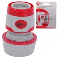 Коннектор с аквастопом 1/2" для шланга 3/4" INTERTOOL GE-1120