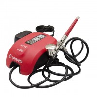Аэрограф электрический 12 Вт, 230 В, 10-15 л/мин, 0-2 бар INTERTOOL DT-5001