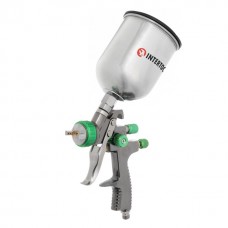 Краскопульт пневматический LVLP GREEN профессиональный, форсунка 1.3мм, верхний металлический бачок 600мл., 1.5бар INTERTOOL PT-0131 Краскопульт пневматический LVLP GREEN профессиональный, форсунка 1.3мм, верхний металлический бачок 600мл., 1.5бар INTERTOOL PT-0131