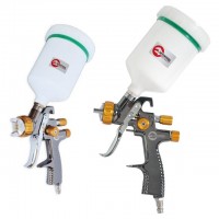 Краскопульт пневматический LVLP BRONZE профессиональный, форсунка 1.8мм, верхний пластиковый бачок 600мл., 1.5бар INTERTOOL PT-0136