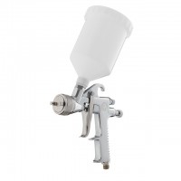 Краскопульт пневматический HP, форсунка 1.4мм, верхний пластиковый бачок 600мл., 5бар INTERTOOL PT-0111