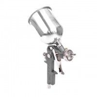 Краскопульт пневматический HP, форсунка 1.5мм, верхний металлический бачок 600мл, 5bar INTERTOOL PT-0205