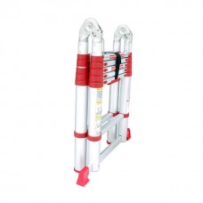 Лестница алюминиевая телескопическая раскладная универсальная 12 ступ., 3,85 м INTERTOOL LT-3039