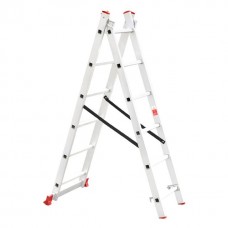 Лестница алюминиевая 2-х секционная универсальная раскладная 2x6 ступ. 2,57 м INTERTOOL LT-0206