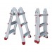 Лестница алюминиевая универсальная раскладная телескопическая 4x3 ступ., 3,10 м INTERTOOL LT-2043