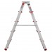 Стремянка алюминиевая двусторонняя 5 ступени, высота 1100мм INTERTOOL LT-1105