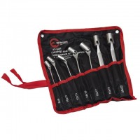 Набор ключей накидных шарнирных 8-22 мм, 7 ед., Cr-V, покрытие сатин-хром INTERTOOL XT-1401