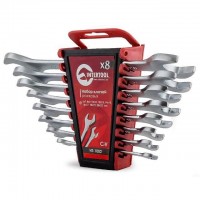 Набор рожковых ключей 8 шт., 6-22 мм Cr.-V. INTERTOOL HT-1002