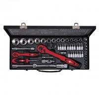 Профессиональный набор инструмента 1/2" & 1/4", 56 ед (гол. 4-32 мм, биты 18 ед.) INTERTOOL ET-6056