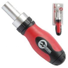 Отвертка реверсивная мини с комплектом насадок 5 ед. INTERTOOL VT-1005