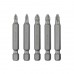Комплект отверточных насадок PH1, PH2, PZ1, PZ2 1/4"*50мм, ACR, S2, уп. 5шт., STORM INTERTOOL VT-0205