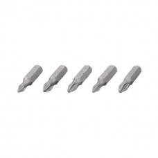 Комплект отверточных насадок PH1, PH2, PZ1, PZ2 1/4"*25мм, S2, уп. 5шт., STORM INTERTOOL VT-0210