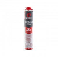 Пена монтажная профессиональная, всесезонная, 750мл/1000г. 65л.+, под пистолет INTERTOOL FS-1010