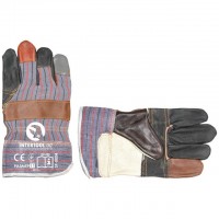 Перчатка комбинированная из кожи и ткани 10.5"(ящик 120 пар) INTERTOOL SP-0004W