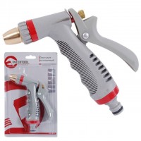 Пистолет-распылитель для полива с плавной регулировкой потока воды. ABS, PP, TPR, ZINC ALLOY, BRASS INTERTOOL GE-0012