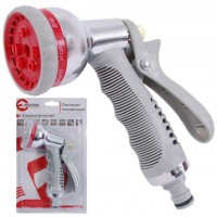 Пистолет-распылитель для полива хромированный, 8 функций INTERTOOL GE-0004