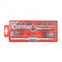Набор плашек M3-M12 и метчиков M3-M12, 20ед. INTERTOOL SD-8020