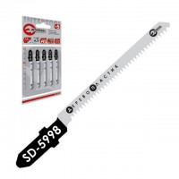 Полотно пильное для лобзика рабочая длина 50 мм, расстояние между зубьями 1,4 мм для работы по дерев INTERTOOL SD-5998