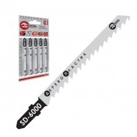 Полотно пильное для лобзика рабочая длина 75 мм, расстояние между зубьями 3.0 мм для работы по дереву и пластику INTERTOOL SD-6000