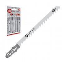 Полотно пильное для лобзика рабочая длина 75 мм, расстояние между зубьями 4,0 мм для работы по дереву INTERTOOL SD-6004