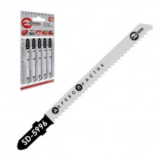 Полотно пильное для лобзика рабочая длина 75 мм, шаг зуба 2,5 мм для работы по дереву INTERTOOL SD-5996 Полотно пильное для лобзика рабочая длина 75 мм, шаг зуба 2,5 мм для работы по дереву INTERTOOL SD-5996