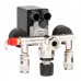 Прессостат 220В в сборе (прессостат, редуктор, 2 манометра, предохранительный клапан, два выхода) INTERTOOL PT-9094