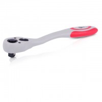 Рукоятка с храповым механизмом на 72 зуба 1/2" изогнутая Cr-v (Professional) INTERTOOL HT-2109