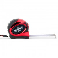 Рулетка 8 м x 25 мм с автоматической блокировкой полотна, на зацепе полотна установлены магниты INTERTOOL MT-0808