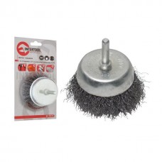 Щетка чашечная 50 мм для дрели, 1/4" (витая проволока) INTERTOOL BT-9050