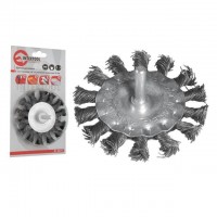 Щетка кольцевая 75 мм для дрели, 1/4" (пучки витой проволоки) INTERTOOL BT-8075