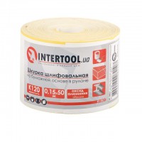Шлифовальная шкурка на бумажной основе К240, 20cм*50м. INTERTOOL BT-082520