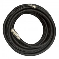 Шланг резиновый воздушный армированный 20 атм, 10x17 мм, 10 м с быстроразъемными соединениями INTERTOOL PT-1734